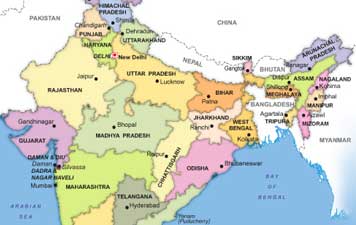 Mappa dell'India